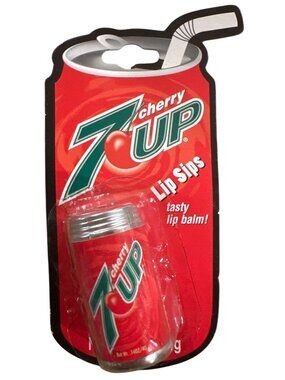 2008 Vintage Lotta Luv Soda Can Shaped Tasty Lip Sips Balm CHERRY 7-UP Rare!